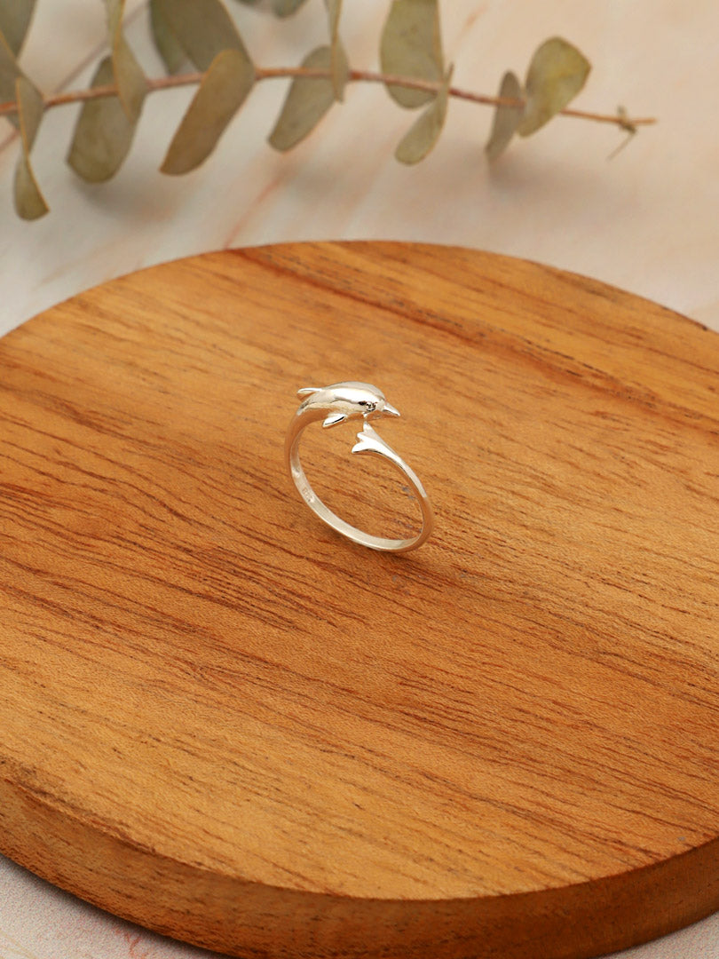 Anillo Midi Plata Dolphin