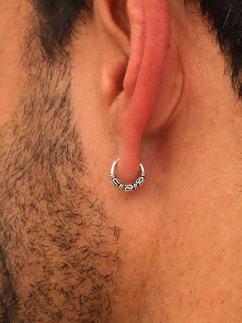 Argollas Plata Bali 10 mm.