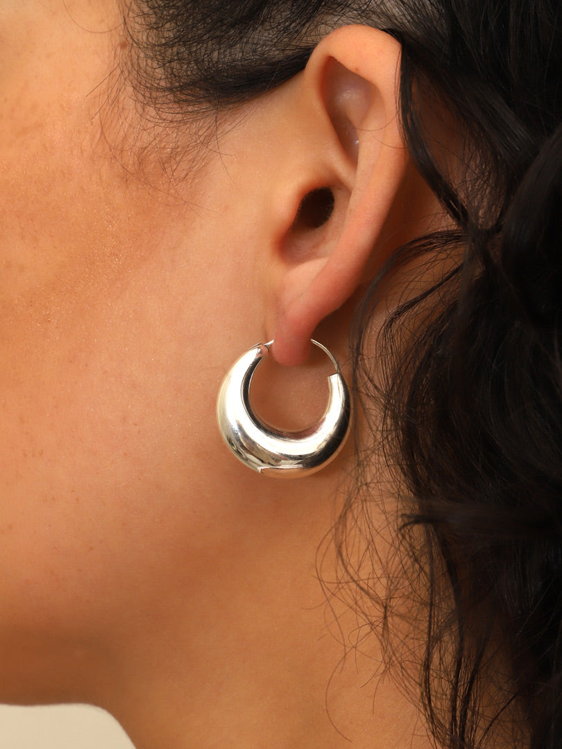 Argollas Plata Laura 24 mm.