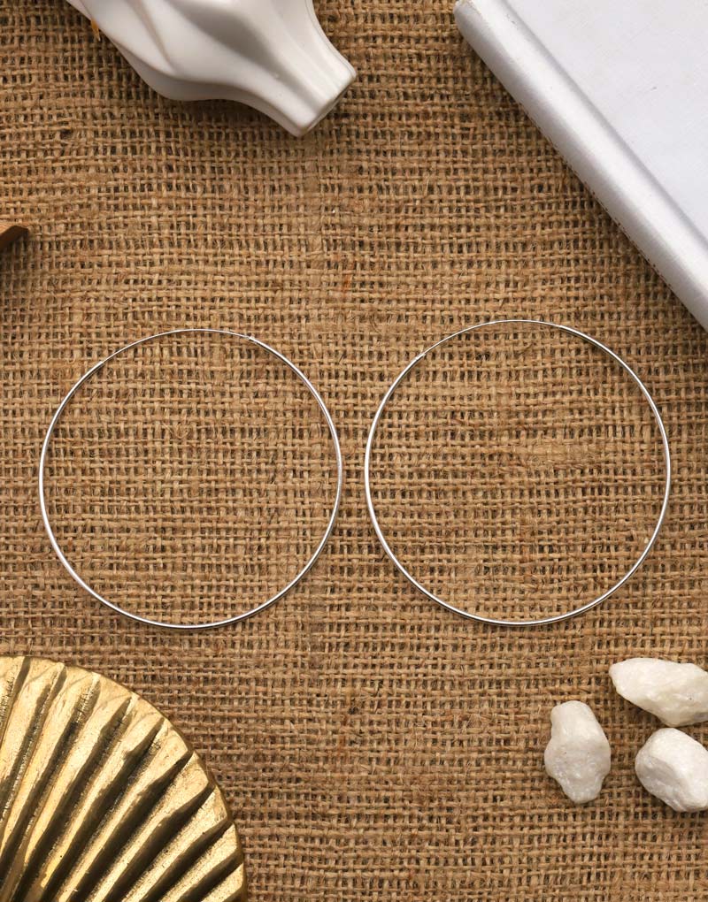 Argollas Plata Lisas 70 mm.