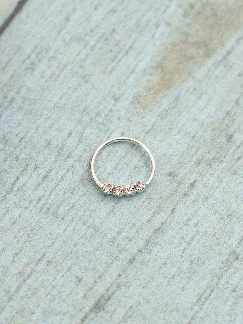 Nostril Plata Cora | Circonita Blanca