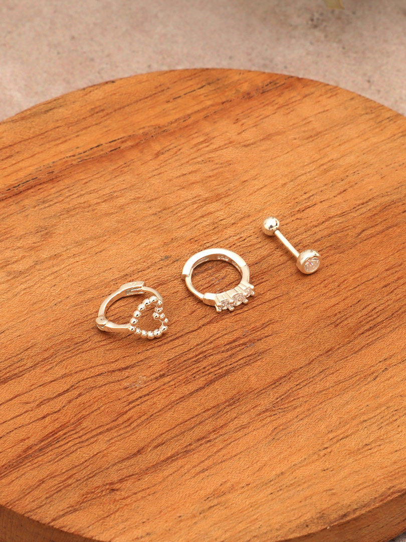 Set Aros Plata Lilian