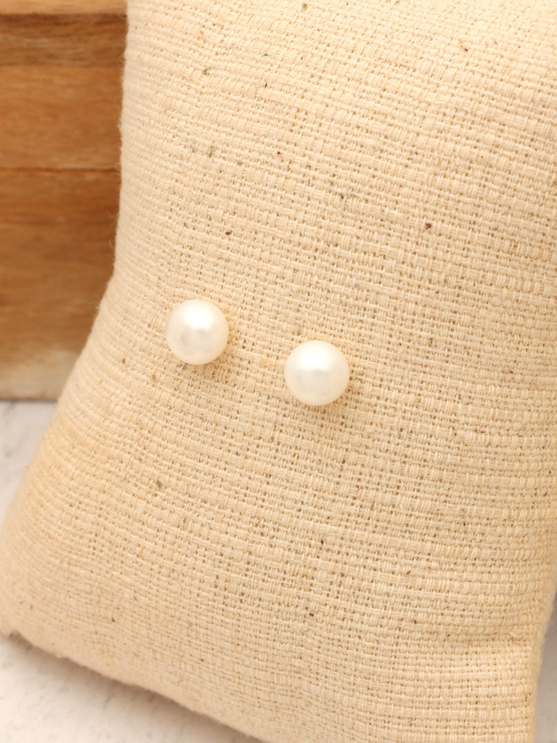 Aros Plata Perlita 7mm. | Perla