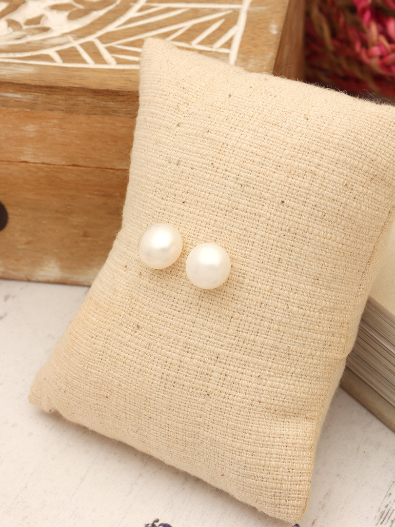 Aros Plata Perlita 10mm. | Perla