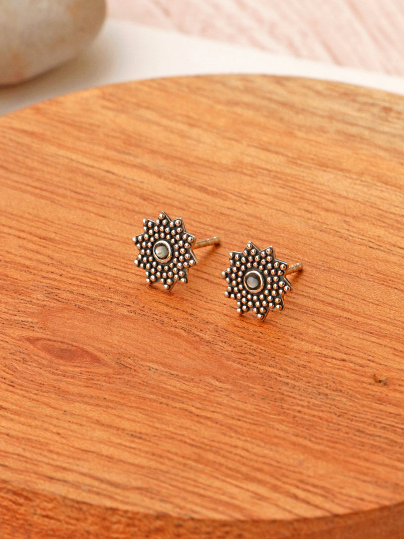 Aros Plata Boho | Madre Perla