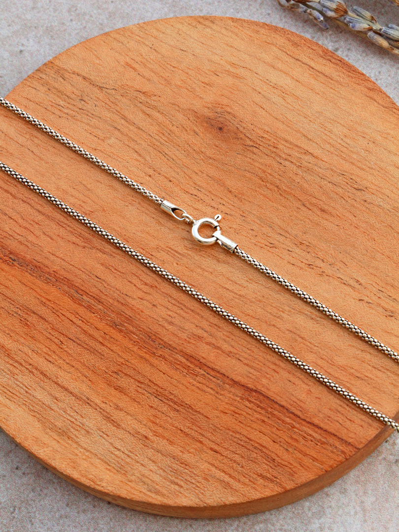 Cadena Plata Boho | 40 + 5 cm.