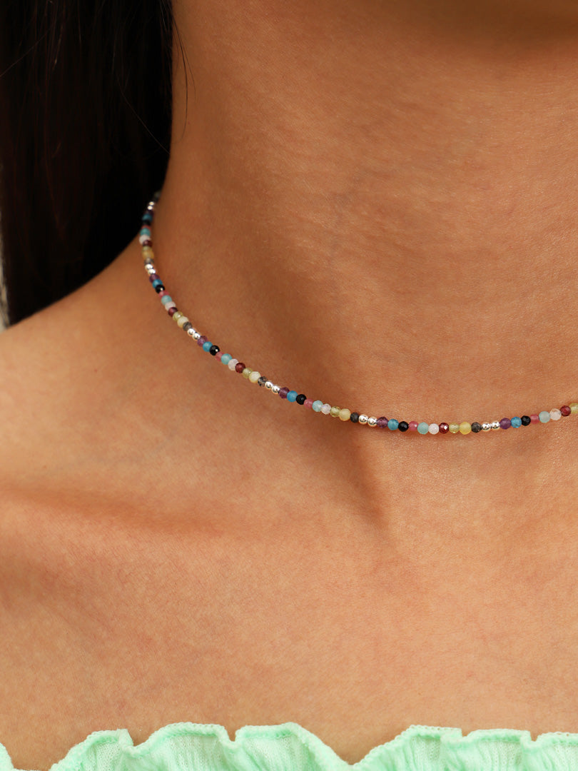 Choker Plata Marinka | Mix Piedras