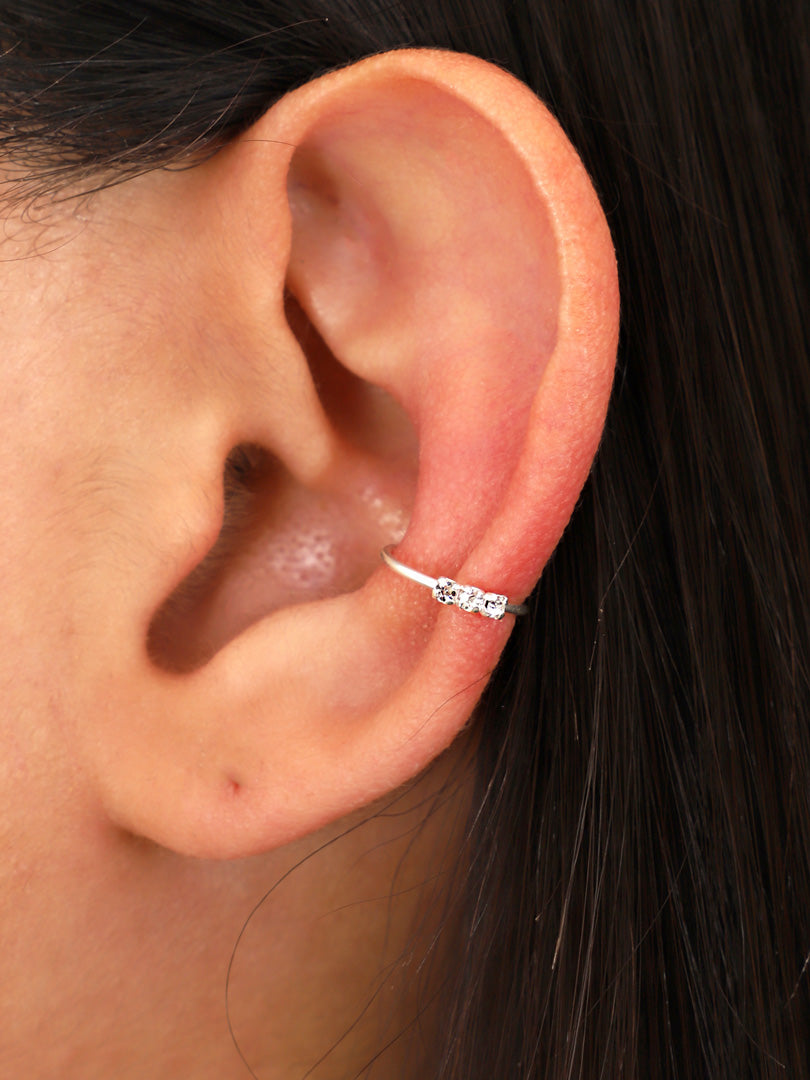 Cuff de plata Cristal | Circonita