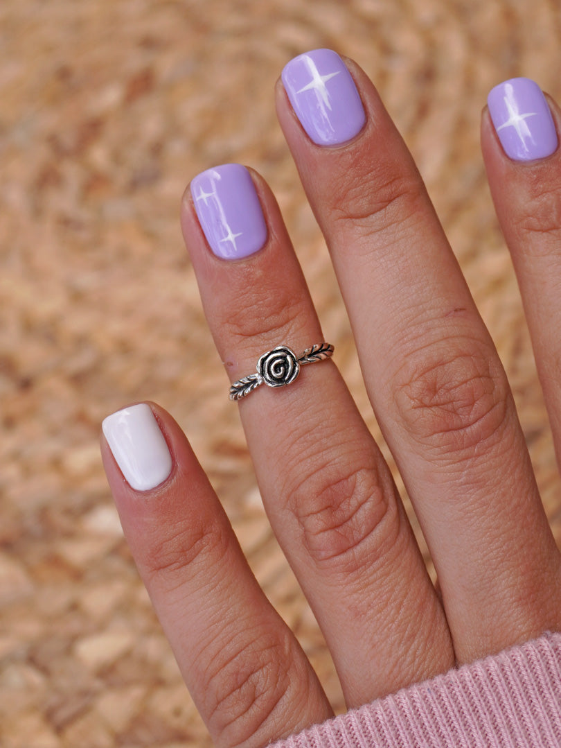 Anillo Midi Plata Rosita