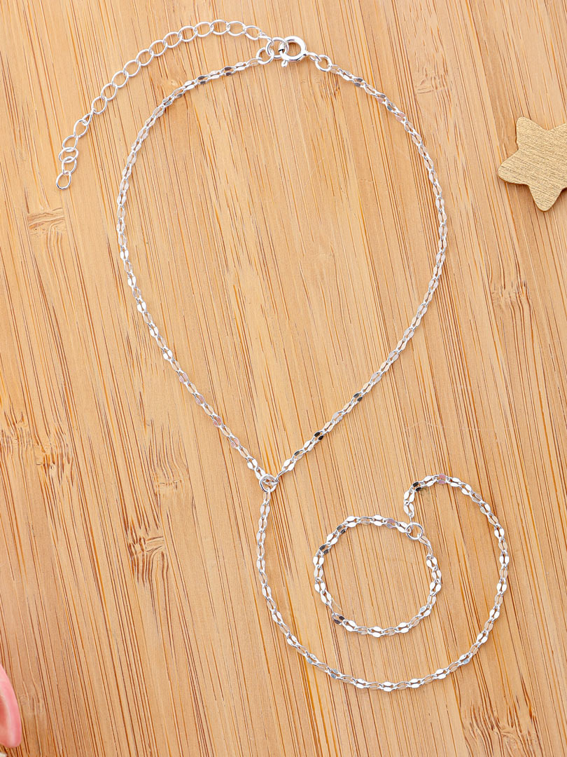 Larina Silver Ring Anklet