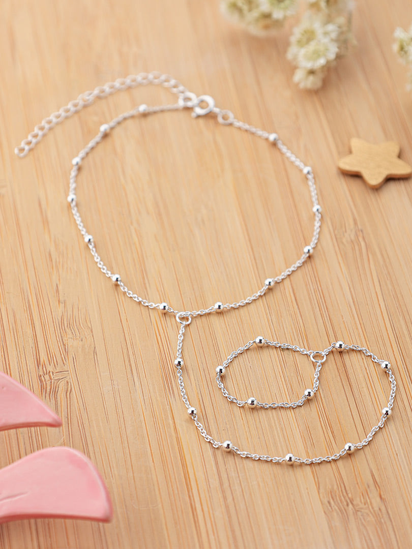 Tobillera anillo Plata Saffi