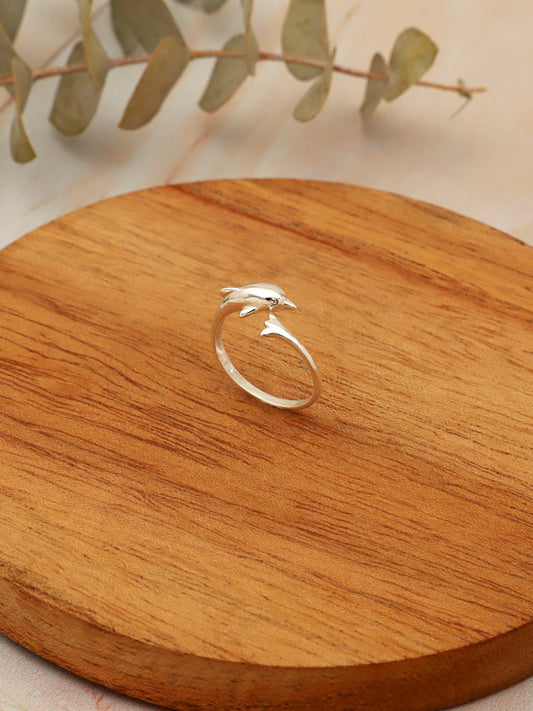 Anillo Midi Plata Dolphin