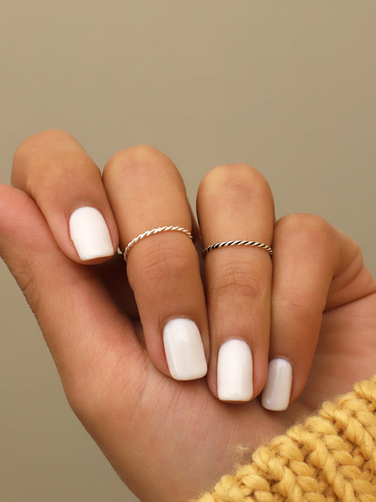 Set Anillos Midi Plata Pía
