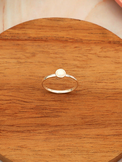 Anillo Plata Snow | Ópalo