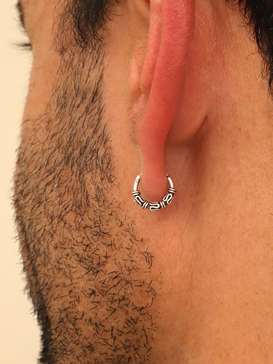 Argollas Plata Bali 10 mm.