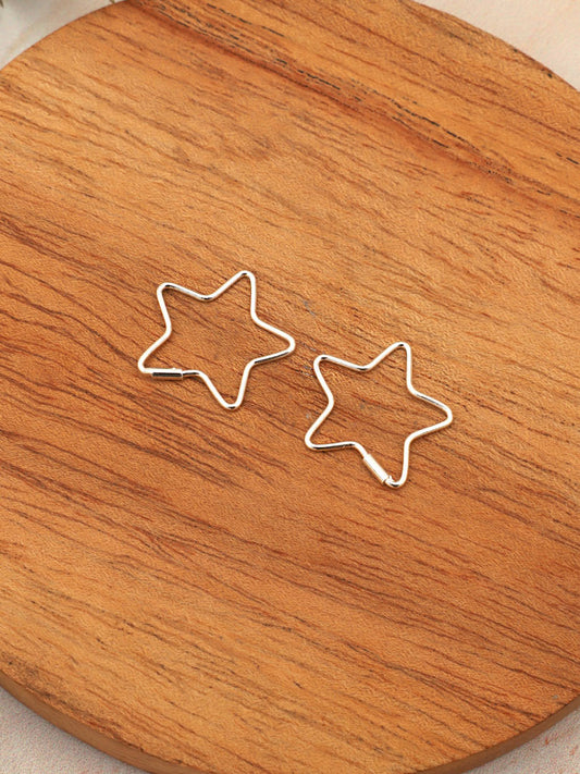 Argollas Plata Astro 17 mm.