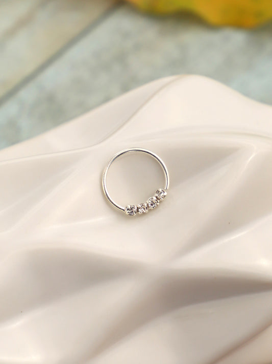 Nostril Plata Cora | Circonita Blanca