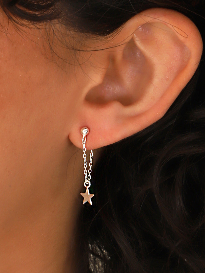 Aros Plata Falling Star