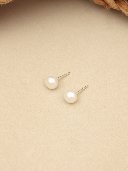 Aros Plata Perlita 7mm. | Perla