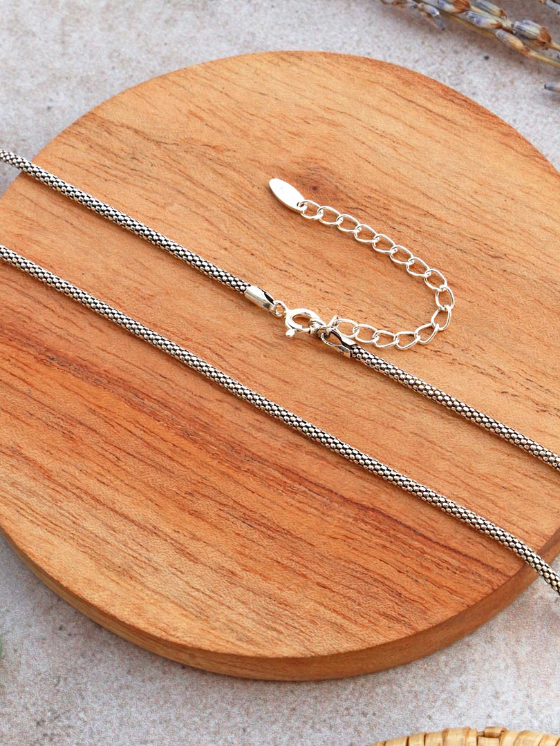 Cadena Plata Rope | 50 + 5 cm.