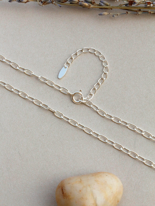 Cadena Plata Eslabón | 50 + 5 cm.