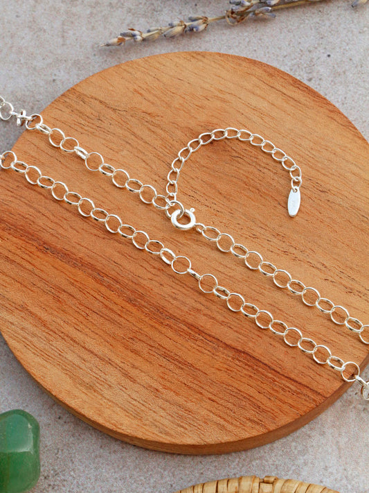 Cadena Plata Rolo Gran | 50 + 5 cm.