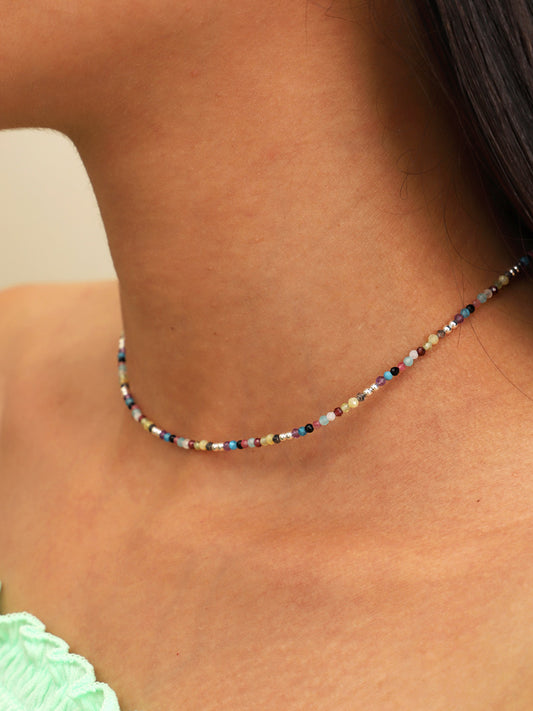 Choker Plata Marinka | Mix Piedras