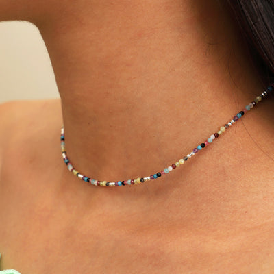 Choker Plata Marinka | Mix Piedras