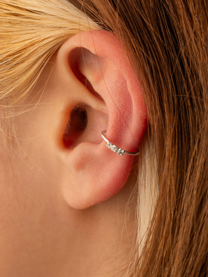 Cuff de plata Cristal | Circonita