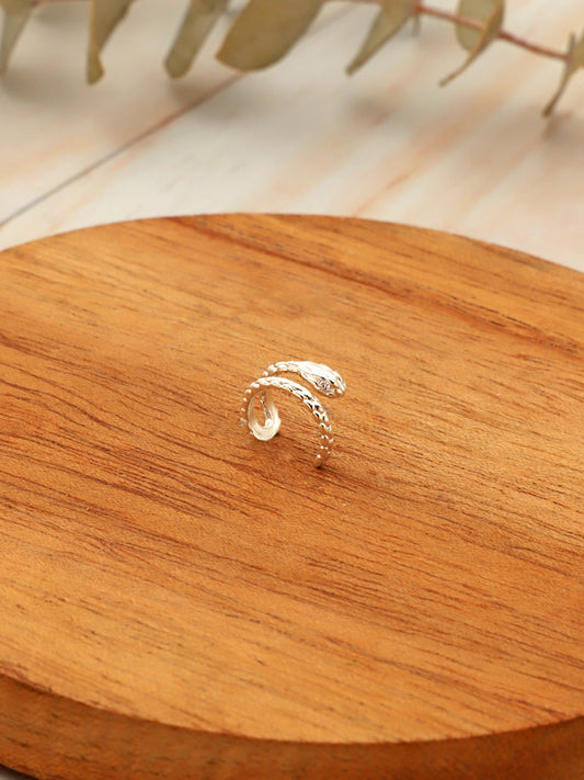 Cuff de plata Cobra | Circonita