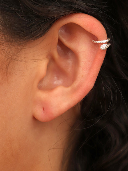 Cuff de plata Cobra | Circonita