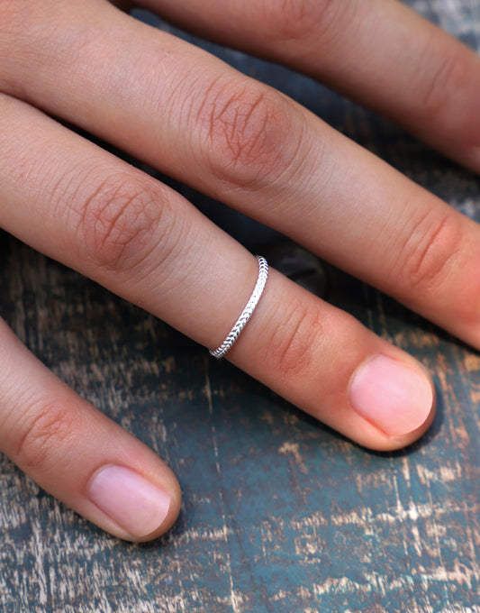 Anillo Midi Plata Cintillo