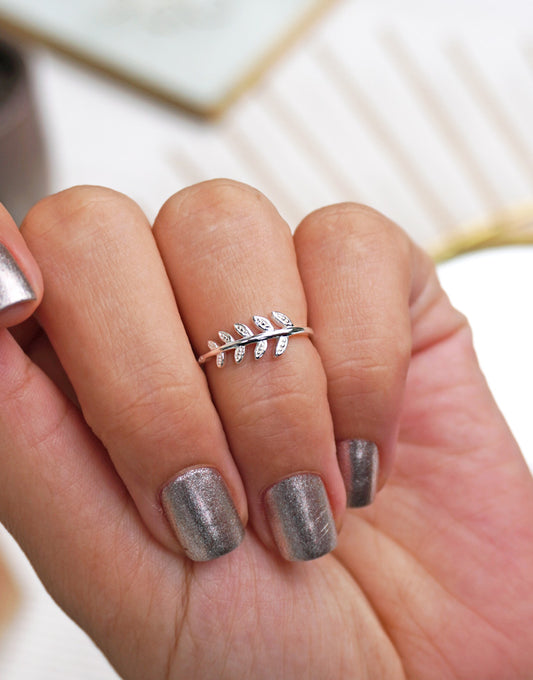 Anillo Midi Plata Foliu