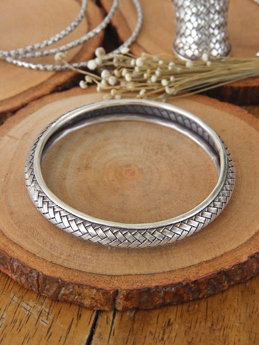 Pulsera Plata Tejida