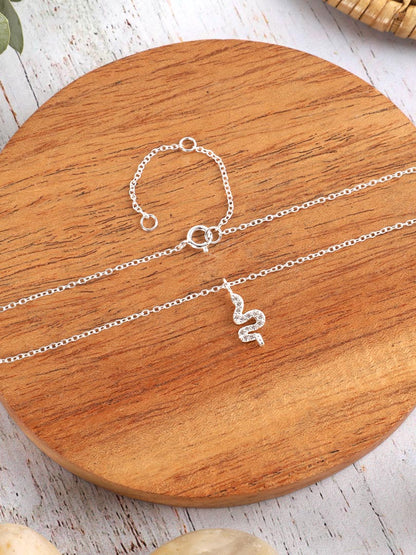 Tobillera Plata Snake | Circonita