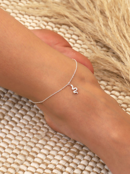 Tobillera Plata Snake | Circonita